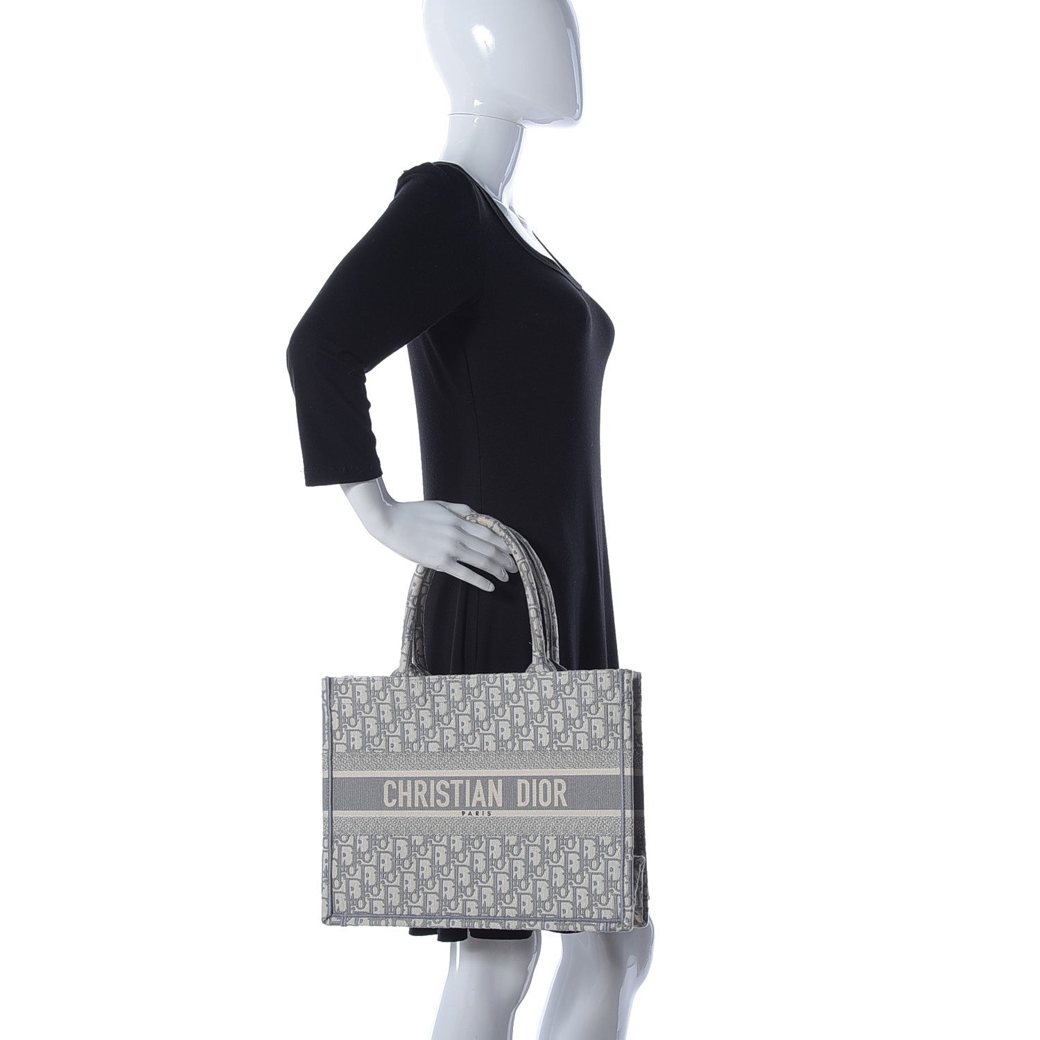 Christian Dior Oblique Medium Book Tote Grey 2 of 9