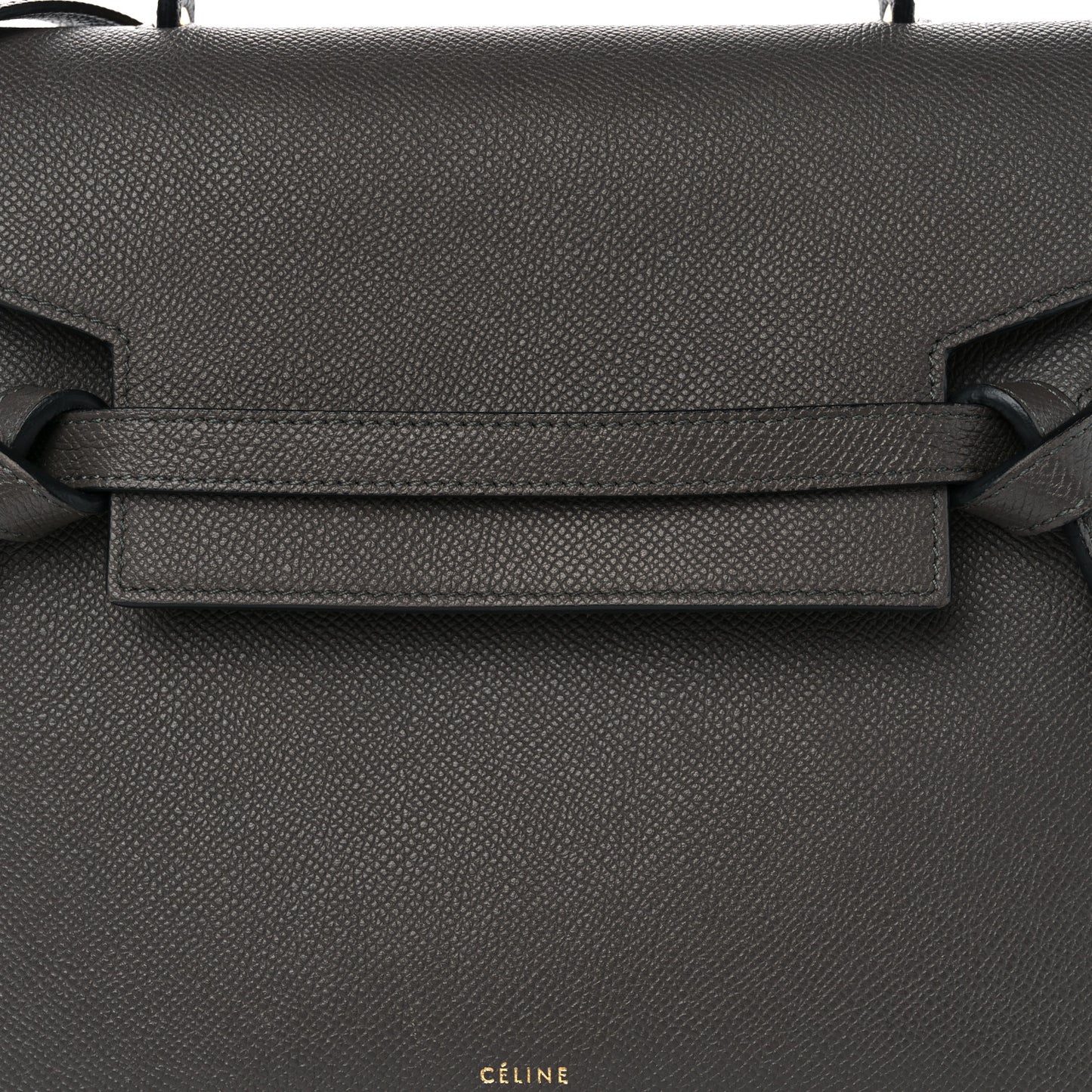 Grained Calfskin Micro Belt Bag Grey