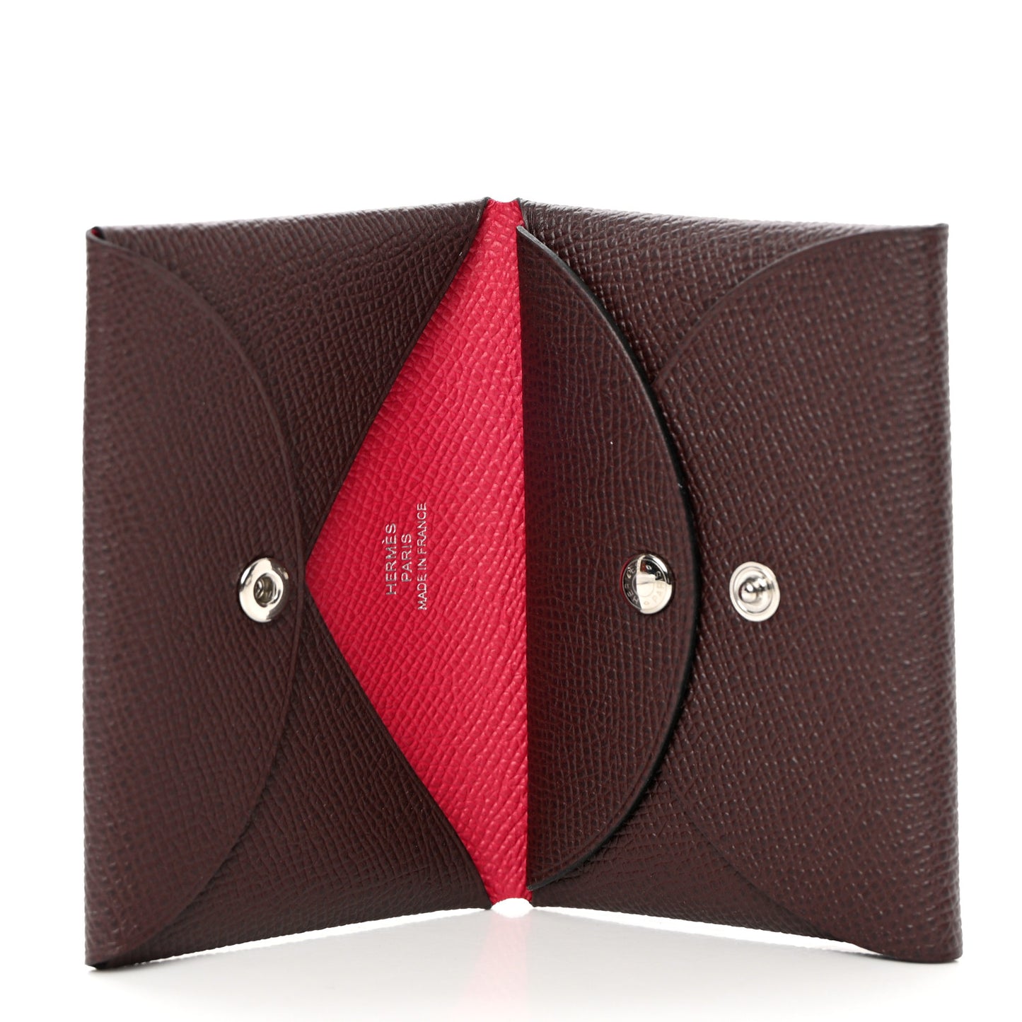 Epsom Verso Calvi Duo Card Case Rouge Sellier Framboise