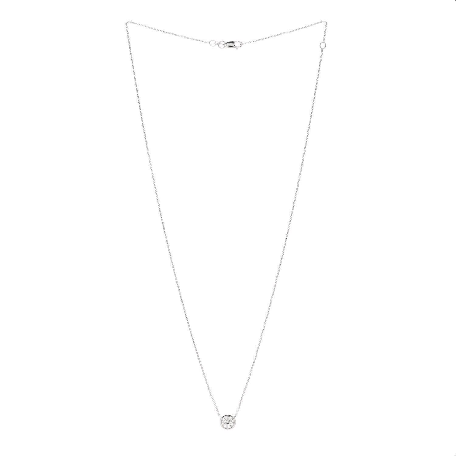 Roberto Coin 18K White Gold Diamond .60ct Diamonds by the Inch Pendant Necklace 3 of 5