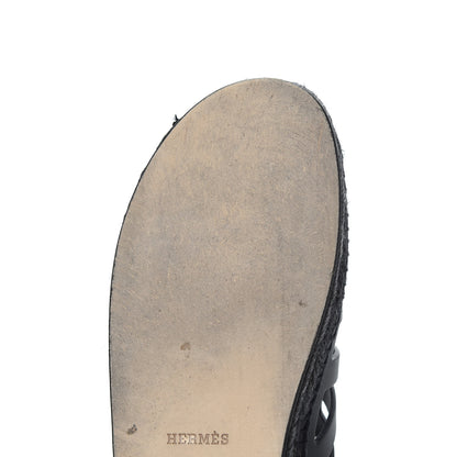 Hermes Calfskin Costanza Espadrilles 39 Black 14 of 17