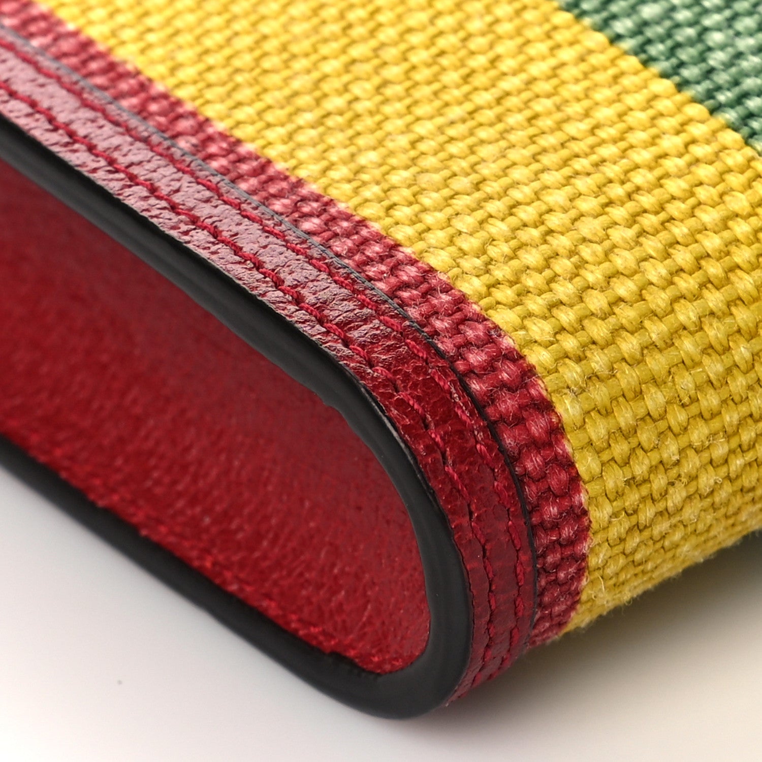 Gucci Canvas Marley Stripe Script Logo Mini Gucci 100 Crossbody Bag Red 6 of 7
