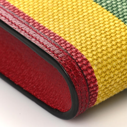 Gucci Canvas Marley Stripe Script Logo Mini Gucci 100 Crossbody Bag Red 6 of 7