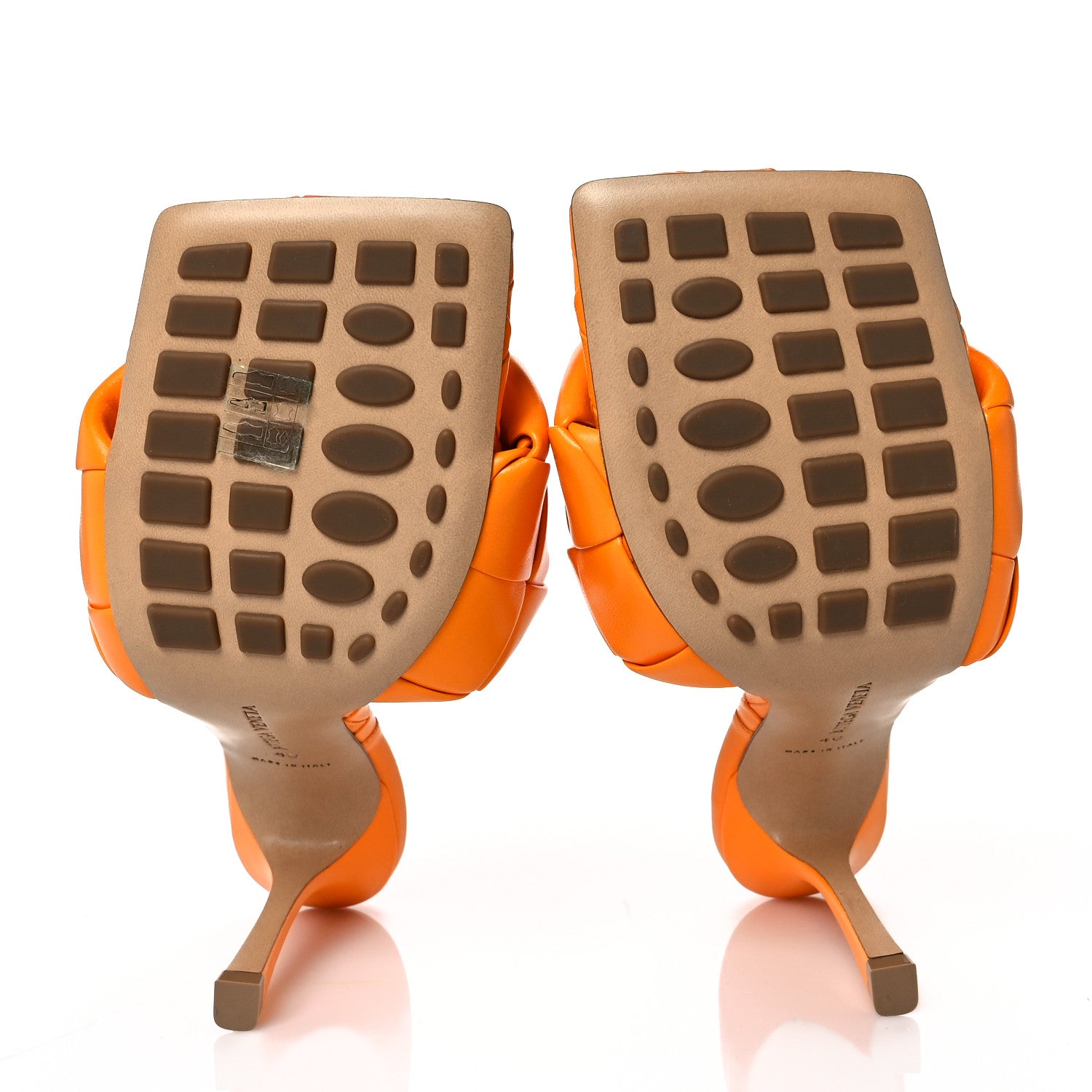 Bottega Veneta Nappa Maxi Intrecciato Lido Mule Sandals 40 Tangerine 5 of 8