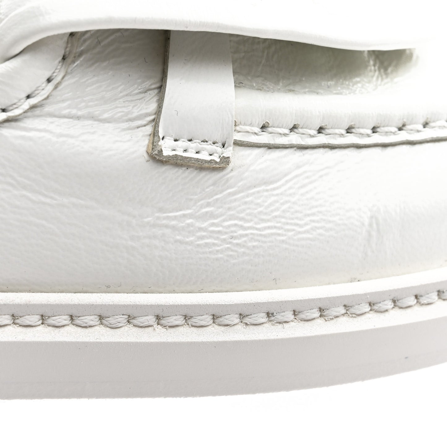 Shiny Lambskin Quilted CC Turnlock Loafers 37 White