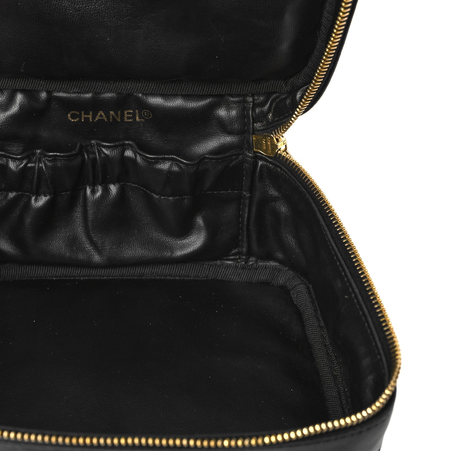 Chanel Lambskin Vanity Cosmetic Case Black 5 of 11