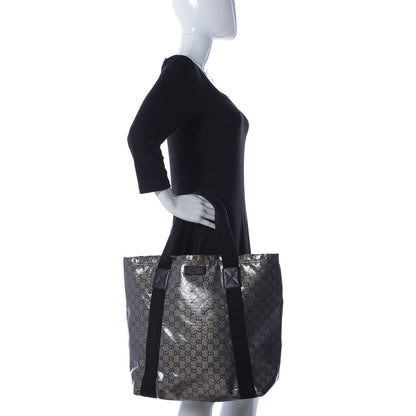 Gucci Crystal Monogram Medium Vertical Tote Black 2 of 11