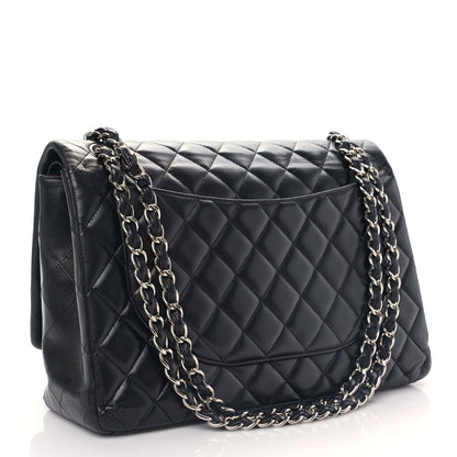 Chanel Lambskin Quilted Maxi Single Flap Black 3 of 9