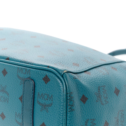 MCM Visetos Medium Project Reversible Shopper Tote Blue 20 of 21