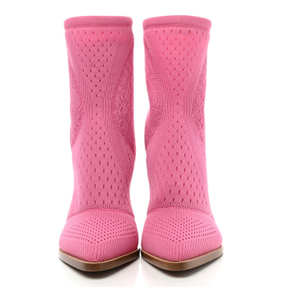 Fendi Technical 3D Mesh FFrame Ankle Boots 39 Pink 2 of 8
