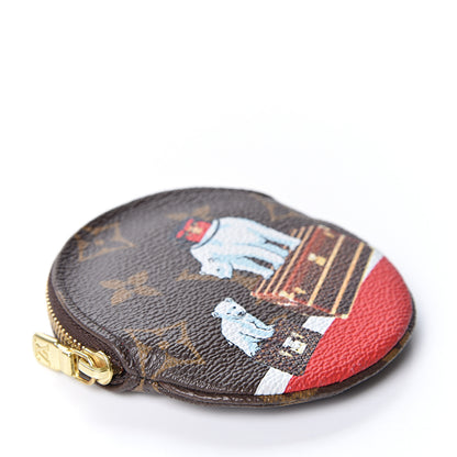 Louis Vuitton Monogram 2017 Christmas Animation Round Coin Purse 3 of 7