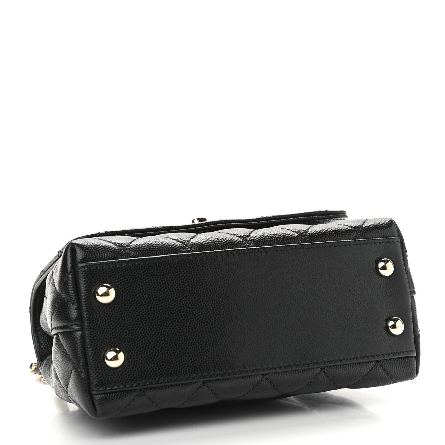 Caviar Quilted Extra Mini Coco Handle Flap Black