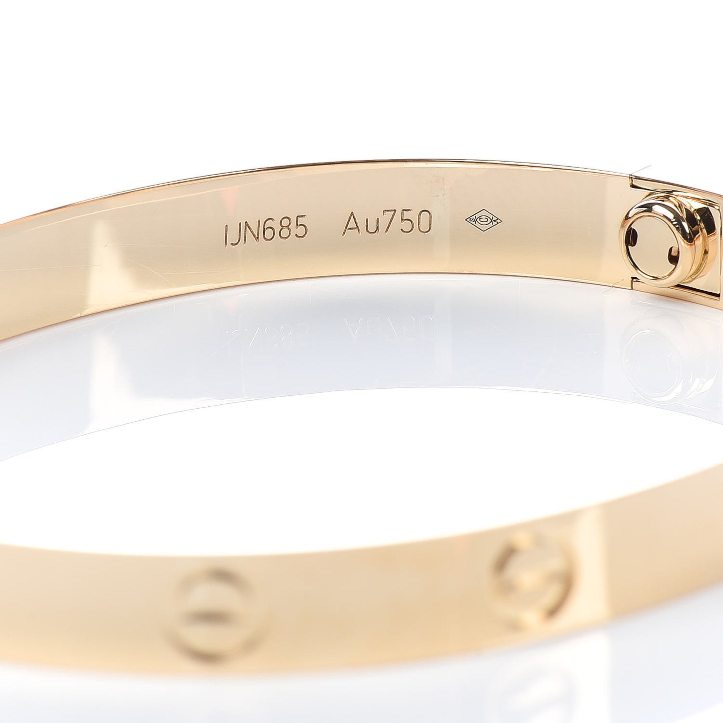18K Yellow Gold LOVE Bracelet 17