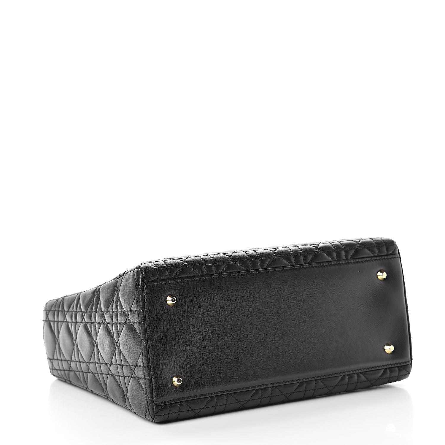 Christian Dior Lambskin Cannage Medium Lady Dior Black 4 of 12