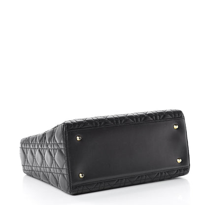 Christian Dior Lambskin Cannage Medium Lady Dior Black 4 of 12