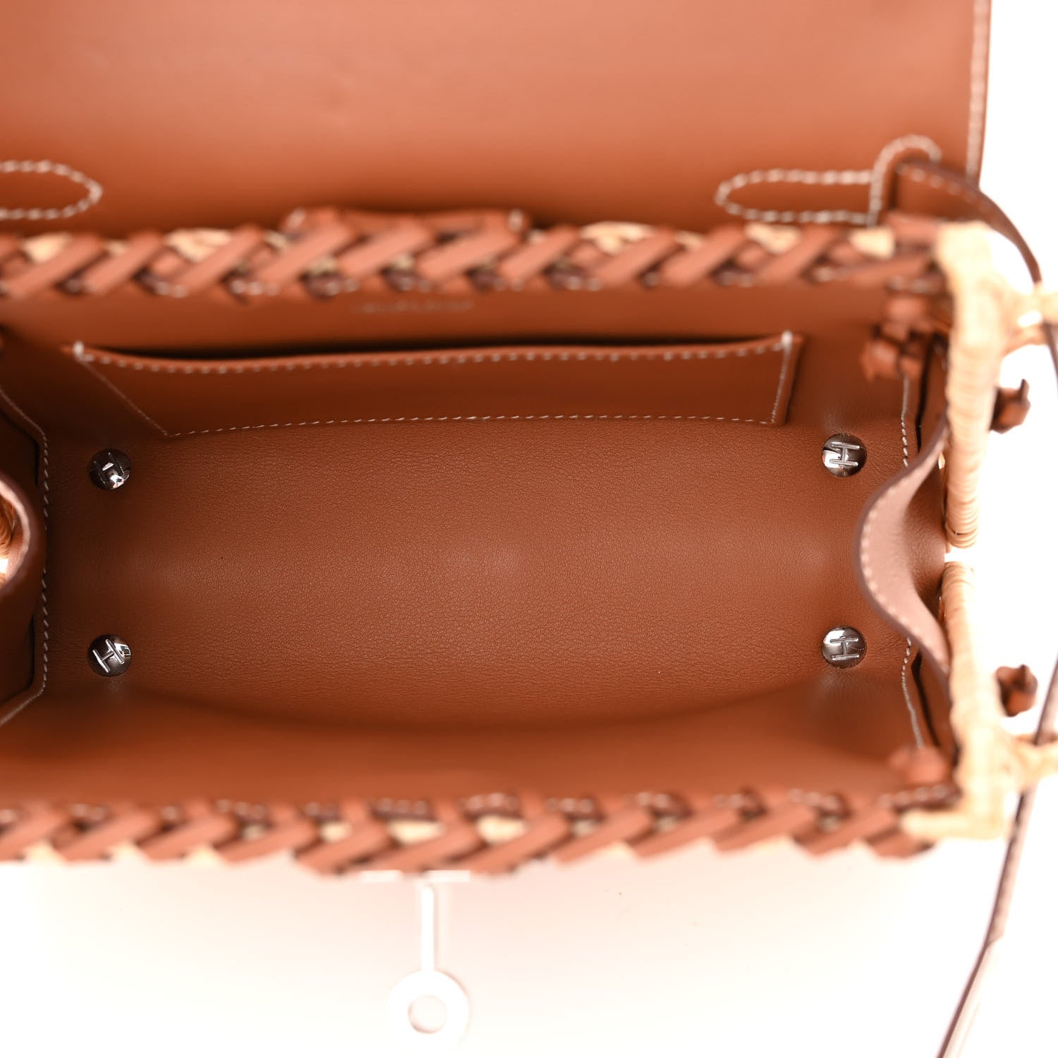 Hermes Wicker Swift Picnic Mini Kelly 20 Naturel Gold 6 of 12