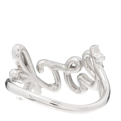 Tiffany 18K White Gold Diamond Small Paloma's Graffiti Rock Ring 52 6 3 of 5