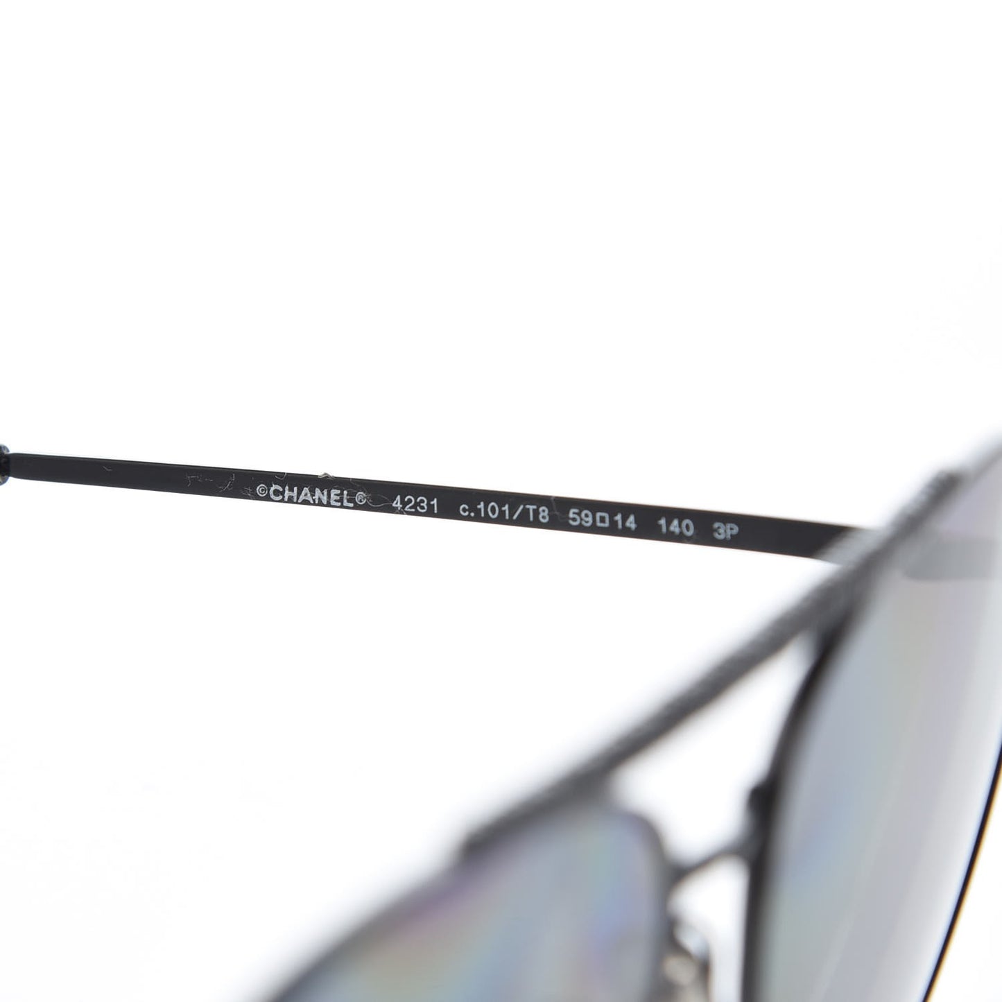 Aviator Metallic Pilot Sunglasses 4231 Black