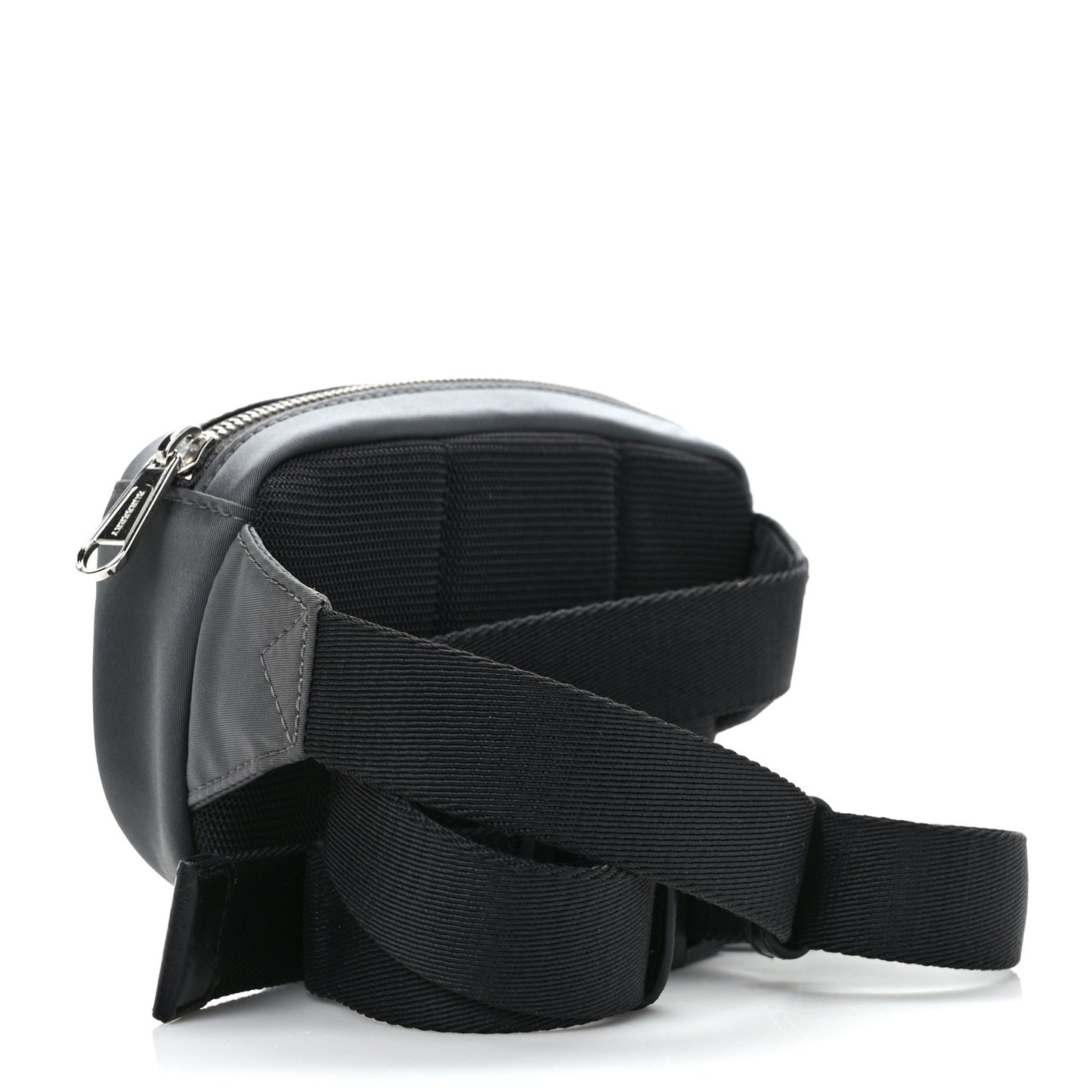 Econyl Logo Print Small Cannon Bum Bag Charcoal Grey