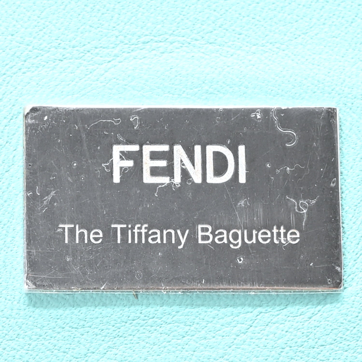 Fendi X TIFFANY Nappa Silver Baguette Blue Tiffany Silver 1677064