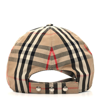 Burberry Cotton Vintage Check Monogram Baseball Hat M Archive Beige 5 of 8