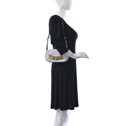 Valentino Garavani Calfskin Small Vlogo Chain Shoulder Bag Optic White 2 of 12