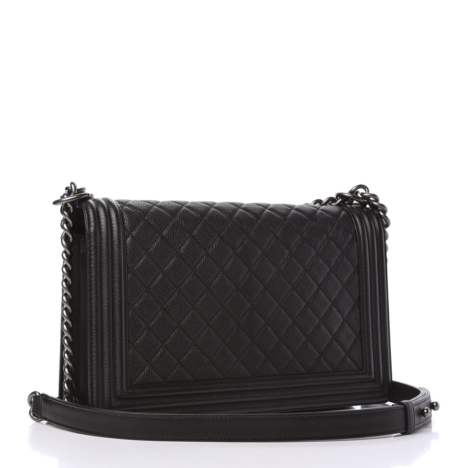Chanel Grained Calfskin Quilted New Medium Boy Flap Black 3 of 11