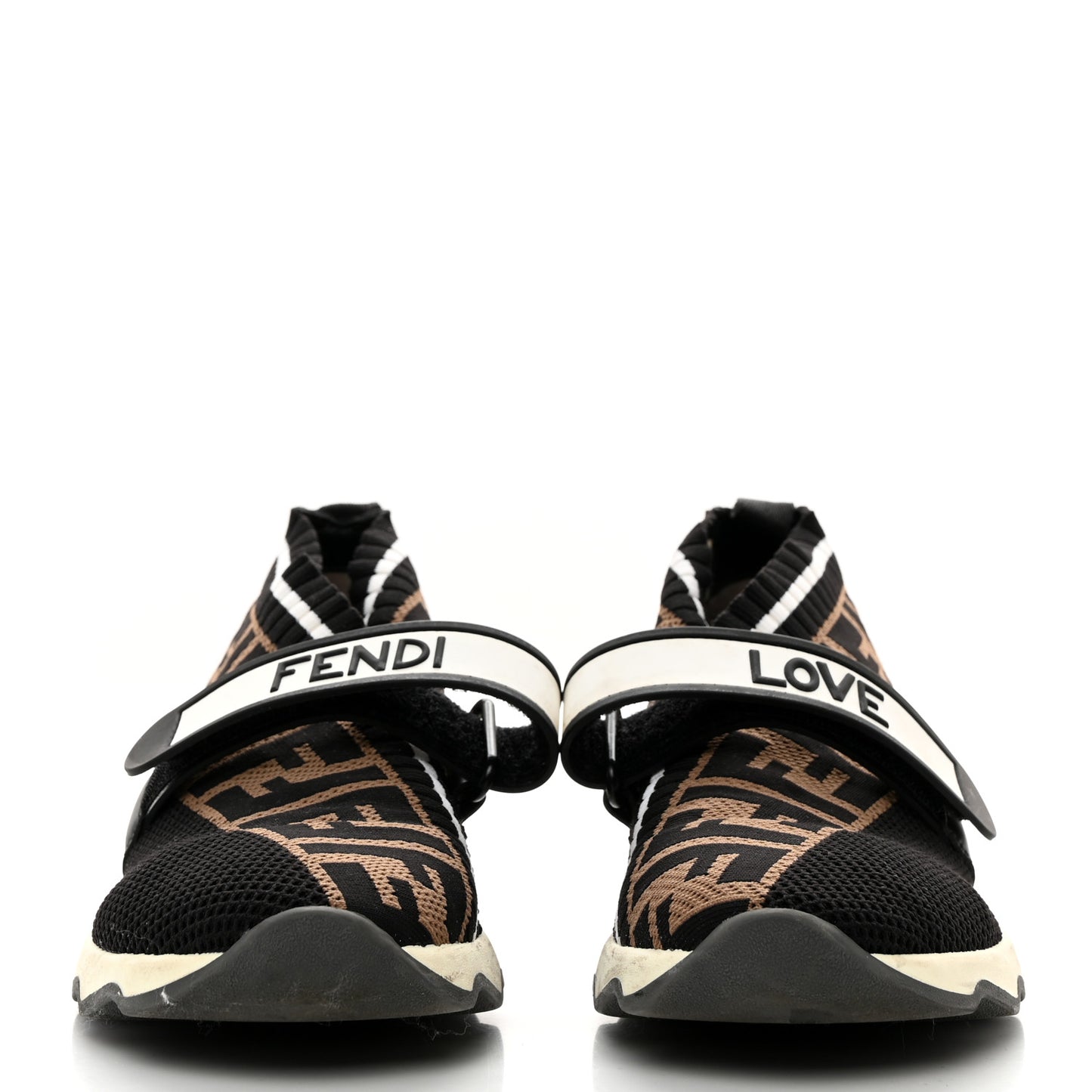 Stretch Yarn FF Stiff Band Rockoko Sneakers 36 Black White Tobacco
