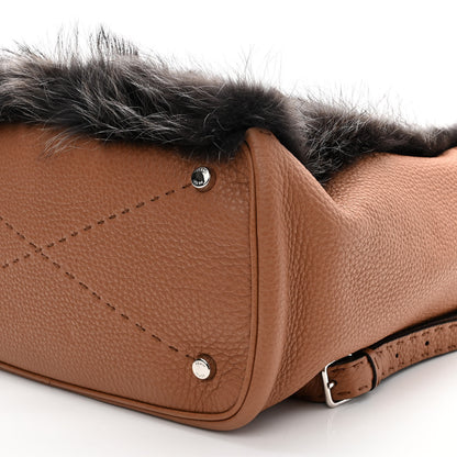 Fendi Mink Fur Calfskin Romano Selleria Anna Bucket Bag Mou 10 of 10
