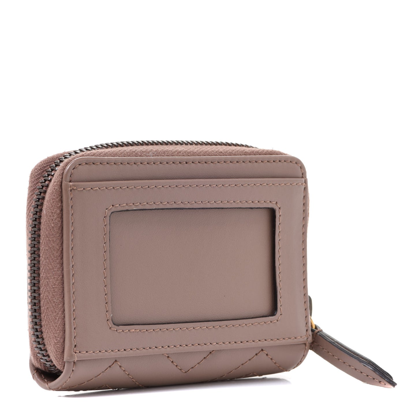 Calfskin Matelasse GG Marmont Zip Around Card Case Porcelain Rose