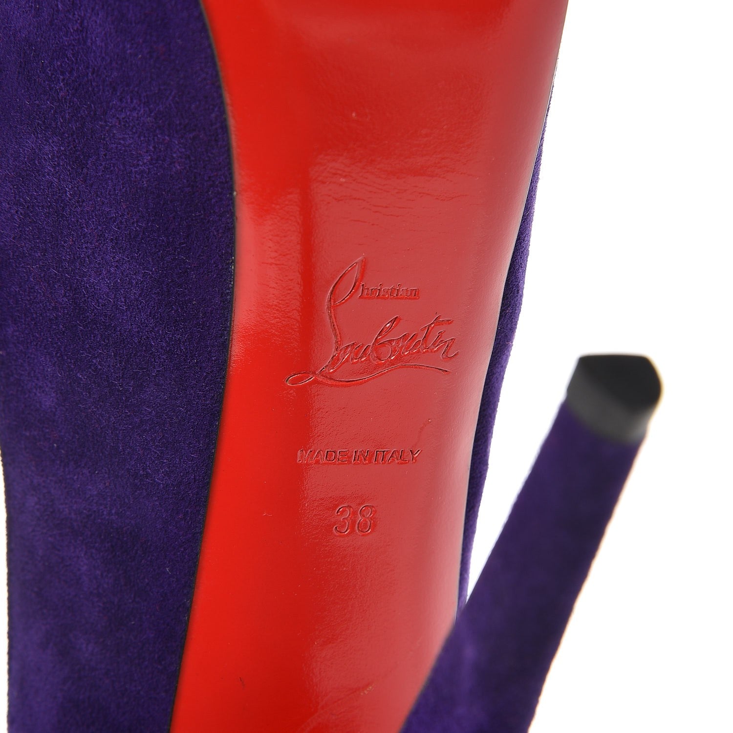 Christian Louboutin Suede Daffodile 160 Pumps 38 Violet 6 of 7