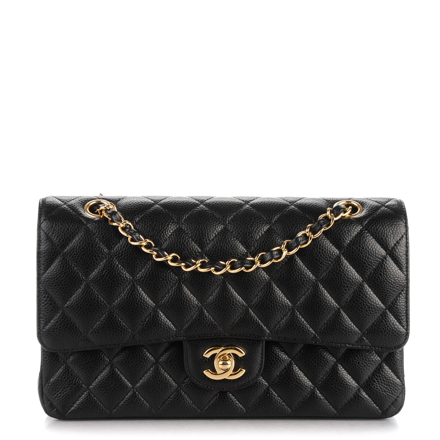 Chanel Caviar Quilted Medium Double Flap Black 1 of 8