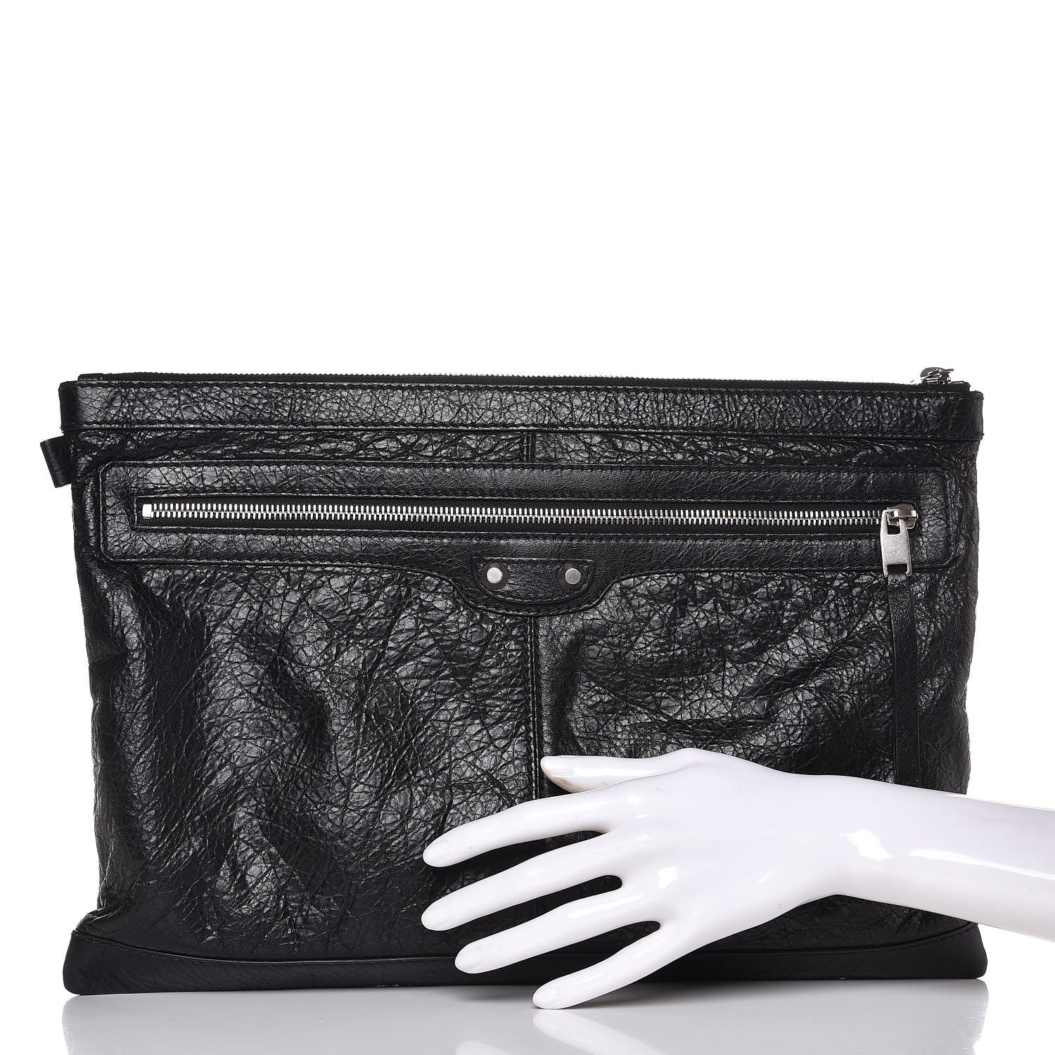 Balenciaga Agneau Arena Classic Hardware Large Clip Black 2 of 7