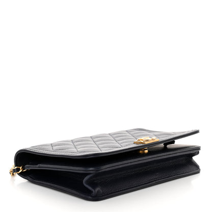 Chanel Caviar Quilted Boy Wallet On Chain WOC Navy 4 of 12