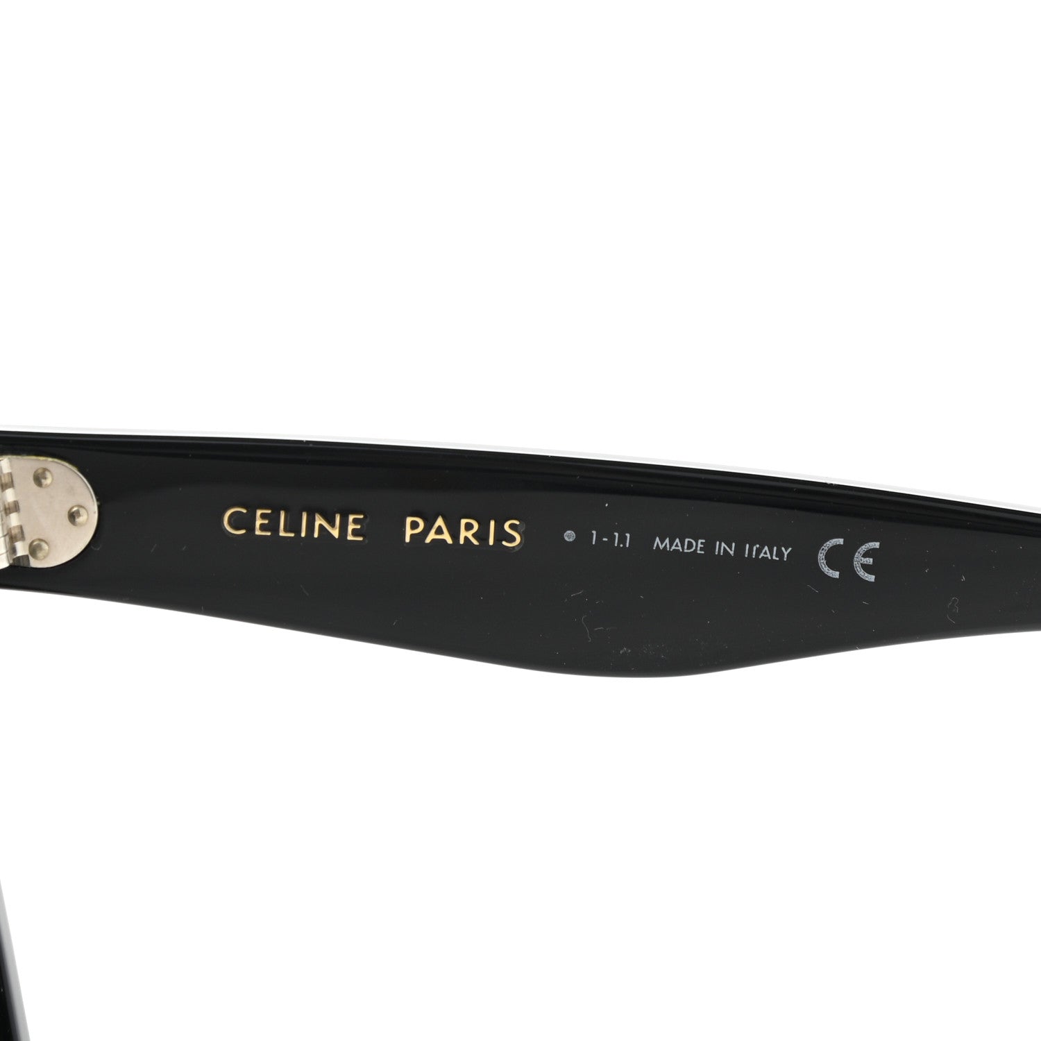 Celine Acetate Polarized Oversized Sunglasses CL4055IN Black 5 of 7