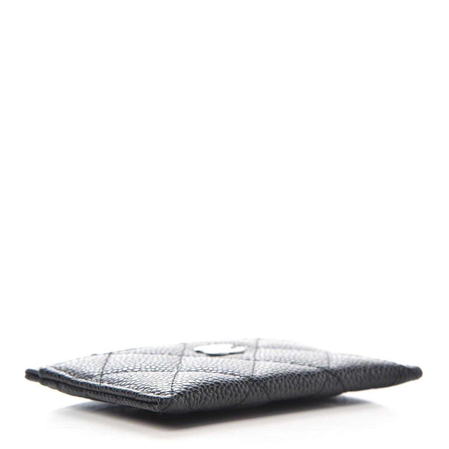 Caviar Quilted Card Holder Black