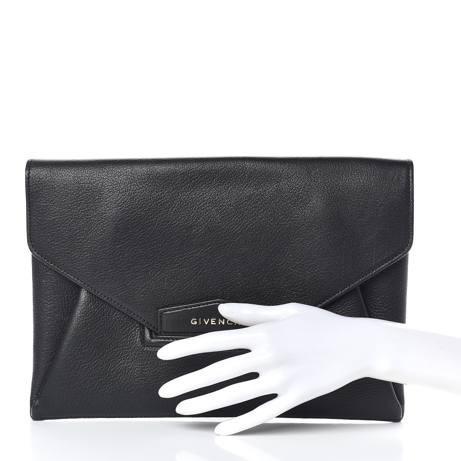 Givenchy Sugar Goatskin Medium Antigona Envelope Clutch Black 2 of 7