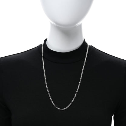 David Yurman Sterling Silver 3mm Wheat Chain Necklace 24:" 3 of 4