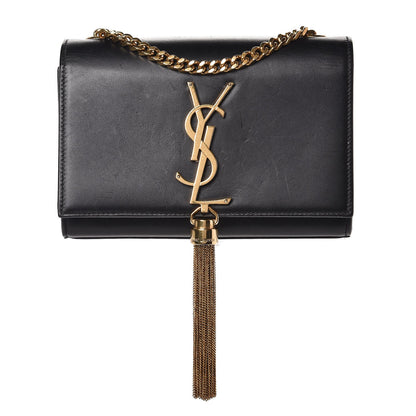 Saint Laurent Calfskin Small Classic Monogram Kate Tassel Satchel Black 1 of 8
