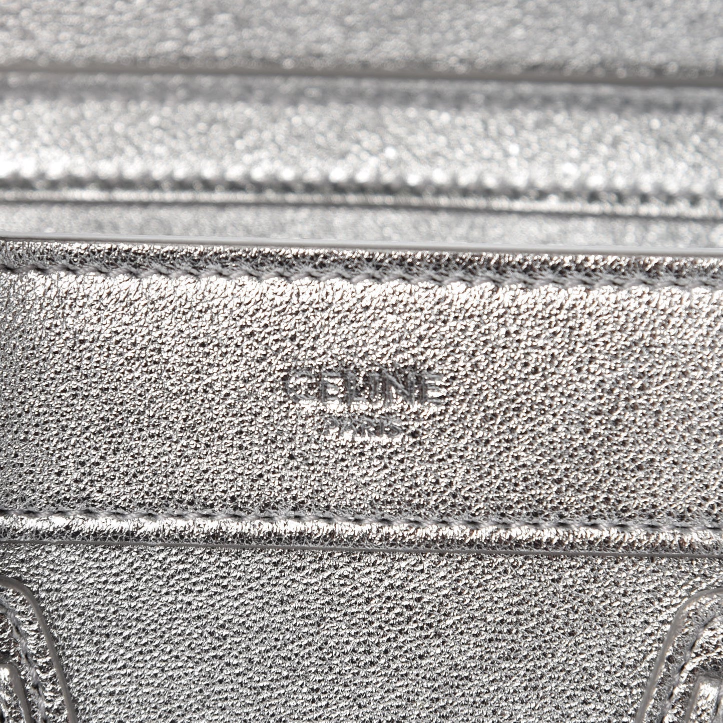 Laminated Lambskin Nano Luggage Silver