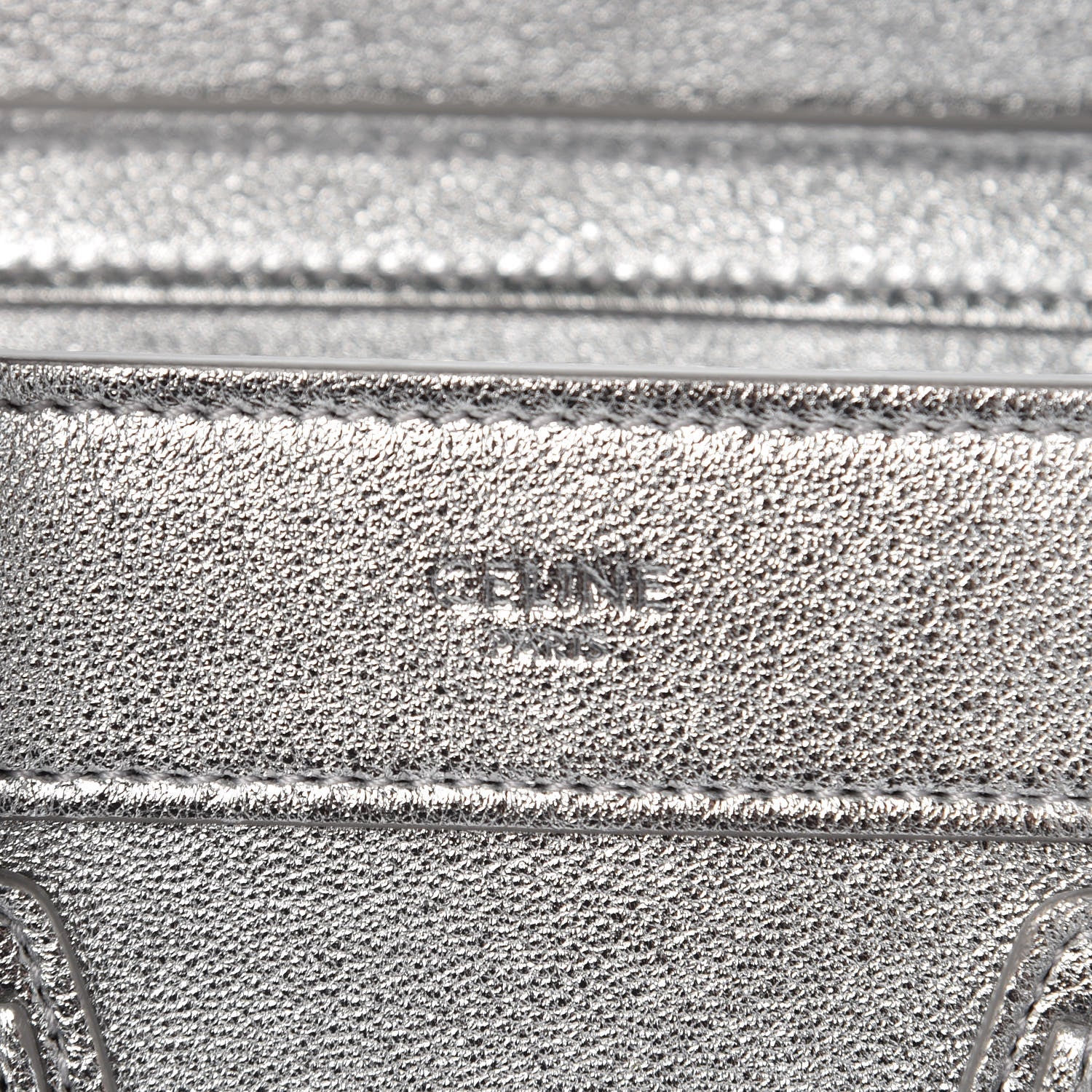 Celine Laminated Lambskin Nano Luggage Silver 7 of 7