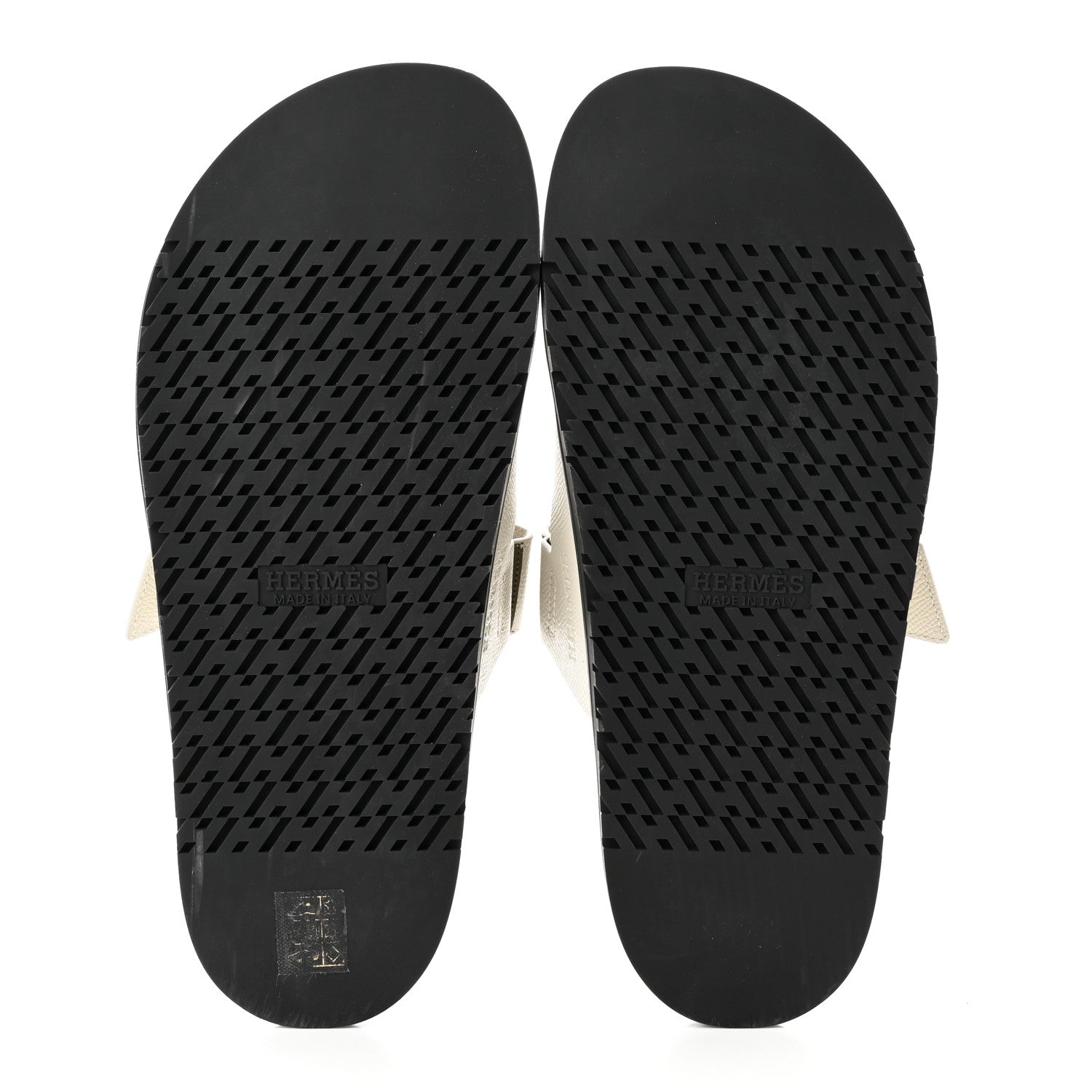 Hermes Epsom Mens Chypre Sandals 41 Beige Glaise Vert Toundra 5 of 9