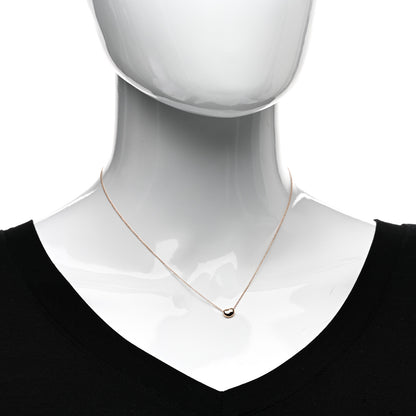 Tiffany 18K Rose Gold 6.5mm Elsa Peretti Bean Pendant Necklace 2 of 5