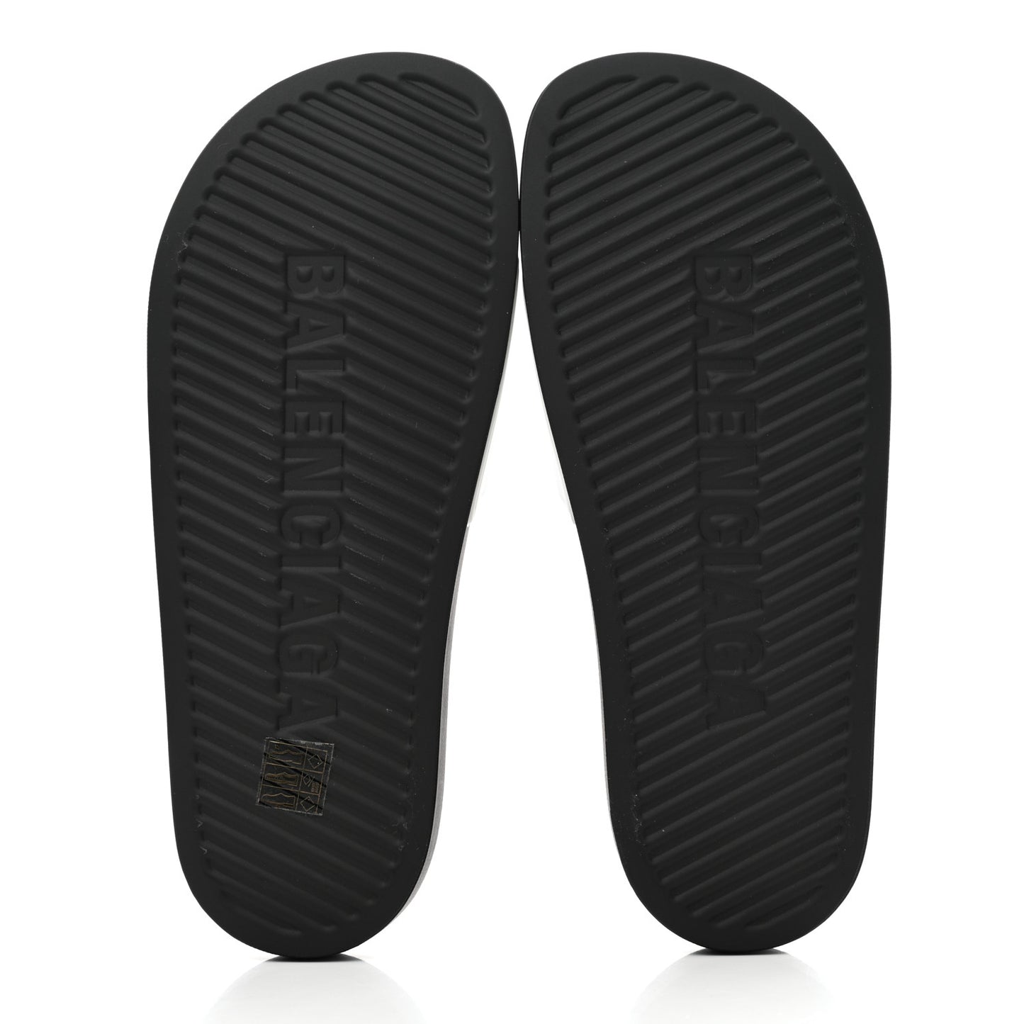 Rubber Womens Logo Pool Slide Sandals 39 Black White