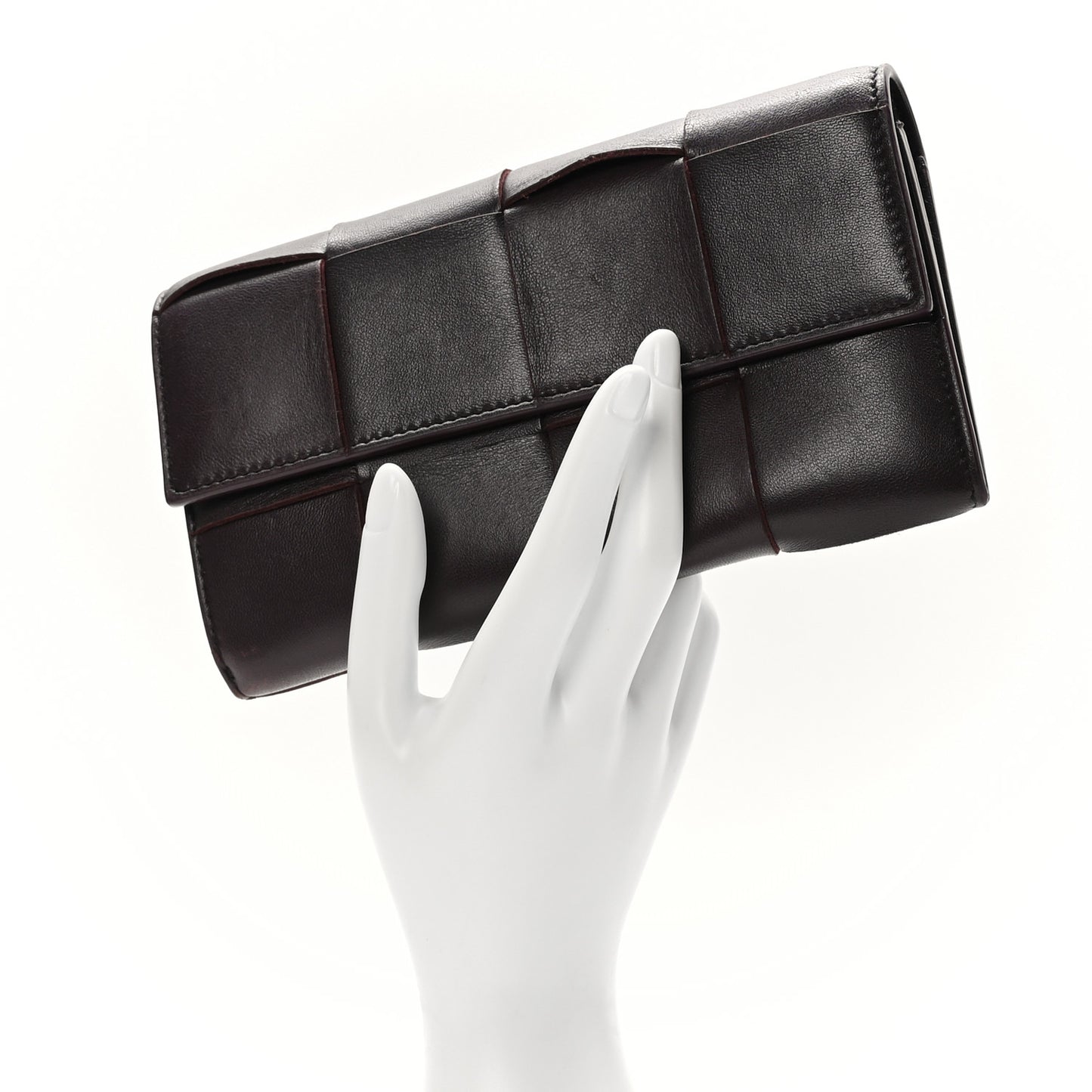 Nappa Maxi Intrecciato Continental Flap Wallet Grape