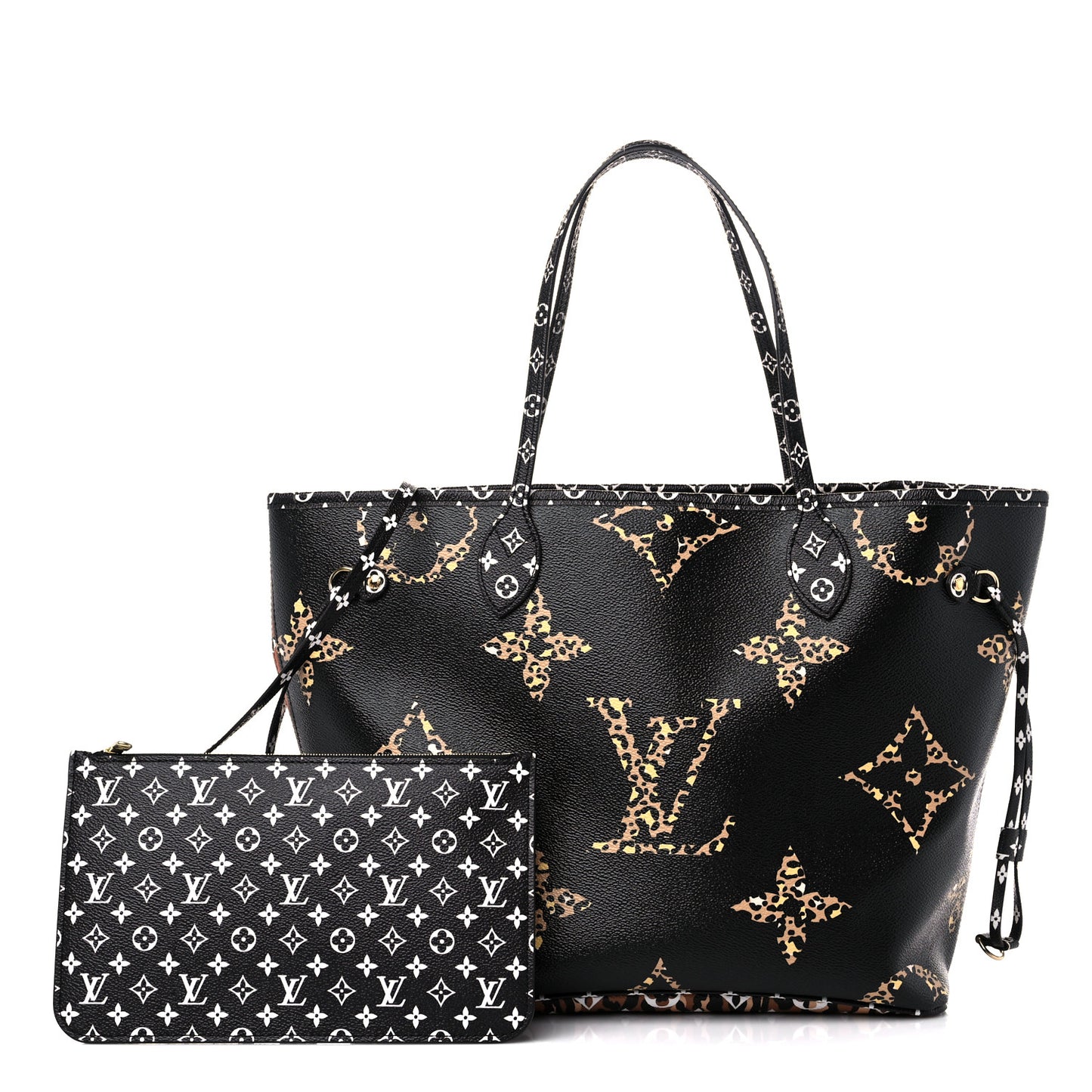Monogram Giant Jungle Neverfull MM Black