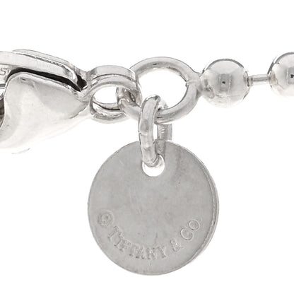 Tiffany Sterling Silver Heart Tag Alphabet B Pendant Bead Chain Necklace 4 of 4