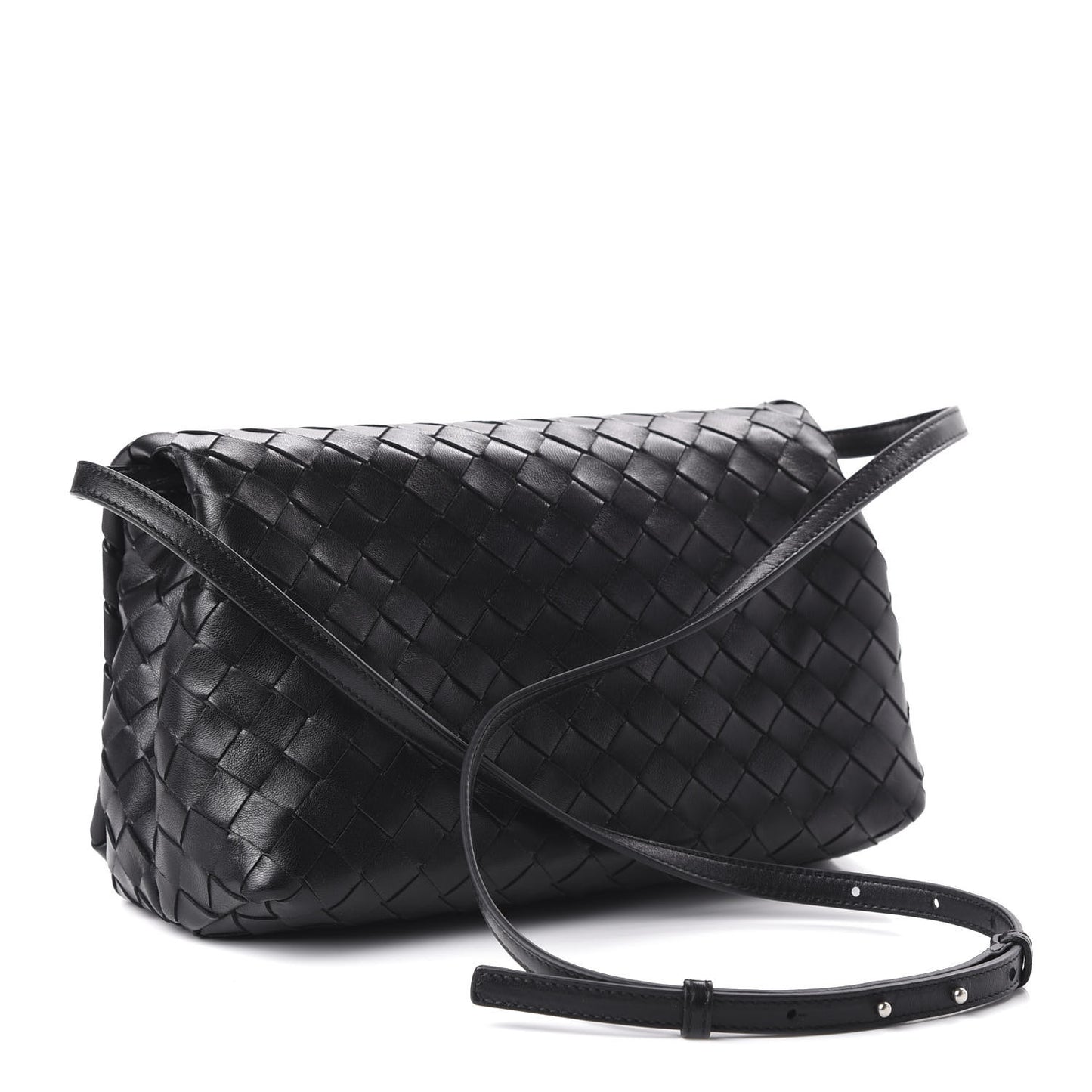 Nappa Intrecciato Crossbody Black