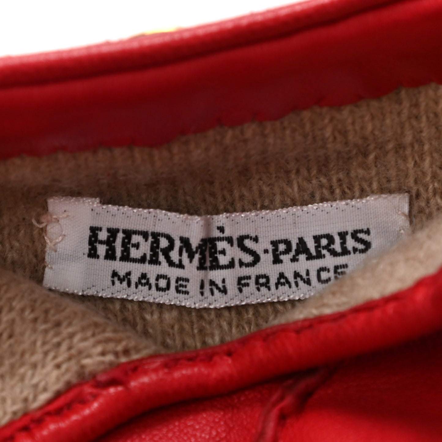 Lambskin Clous de Selle Gloves 7 Red