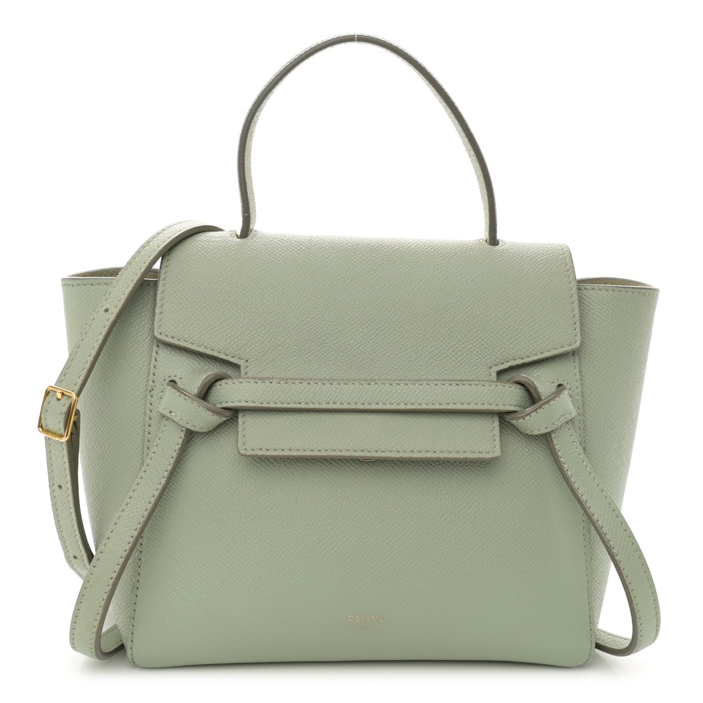 Grained Calfskin Nano Belt Bag Jade